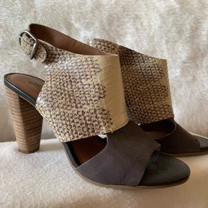 Lucky Brand Snakeskin Heel Sandals